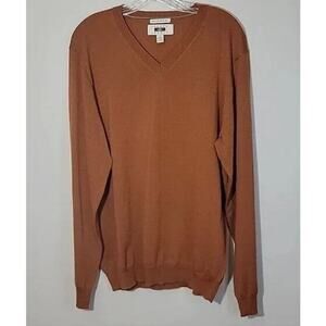 Joseph Abboud XL extra fine wool rust sweater